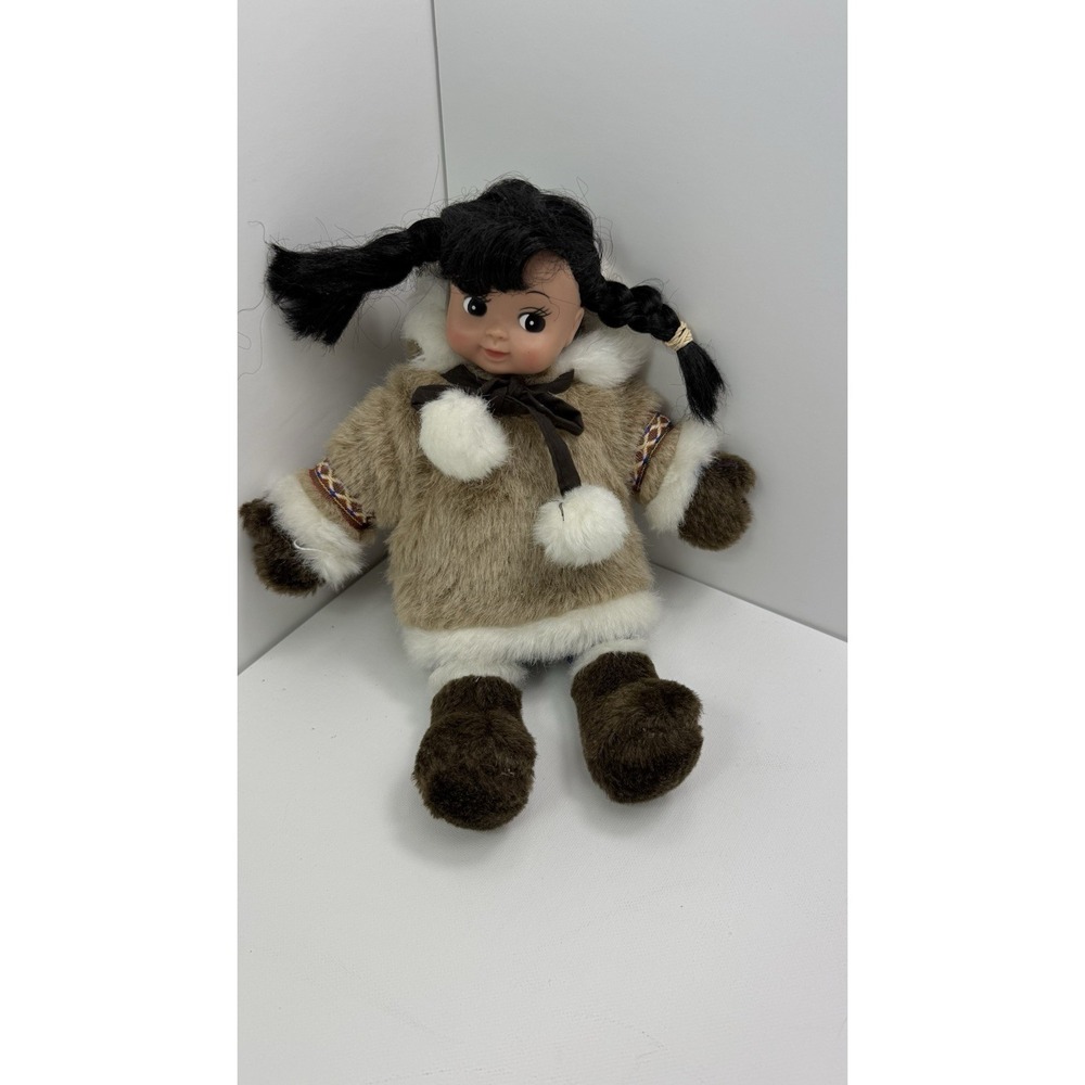 Arctic Circle Alaskan Eskimo Girl Doll Beanbag Stuffed Toy 11 Anchorage Alaska